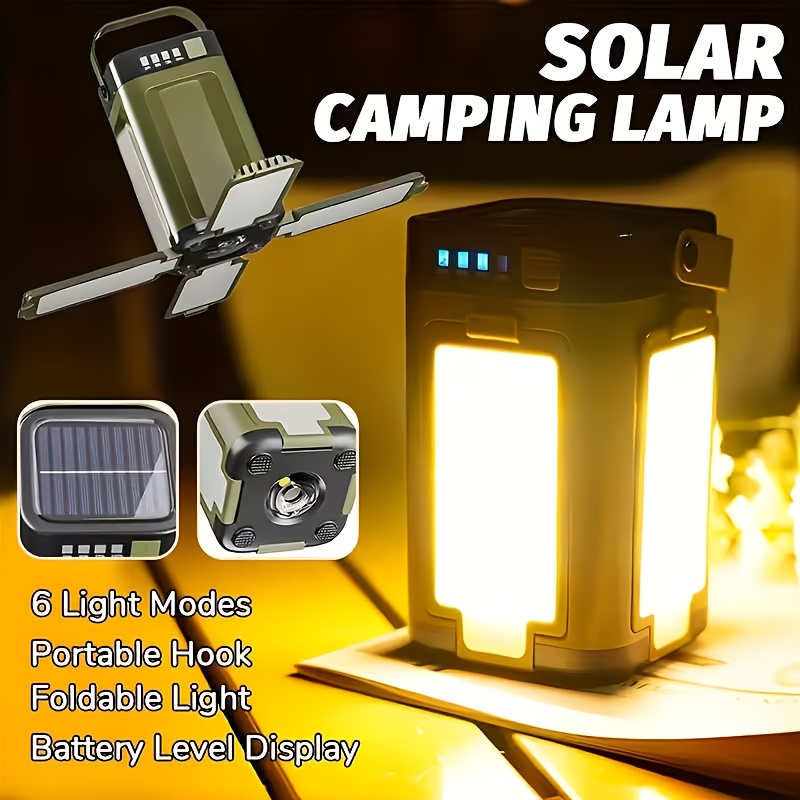 Outdoor Camping Tent - Lanterna Solar Portátil para Camping com
