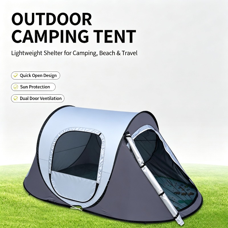Outdoor Camping Automatic Quick Opening Tent - Barraca de Barco Dobrável Portátil, Impermeável,