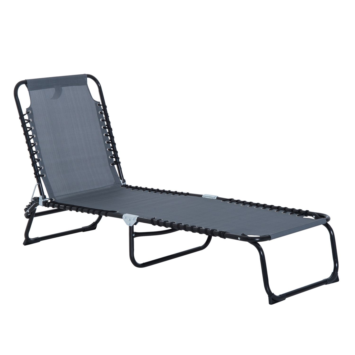 Folding Chair - Cadeira Espreguiçadeira Dobrável, Encosto com 4