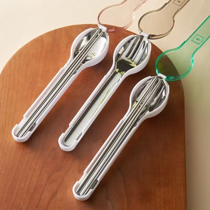 Outdoor Camping Dining Set - Conjunto de talheres portátil com caixa