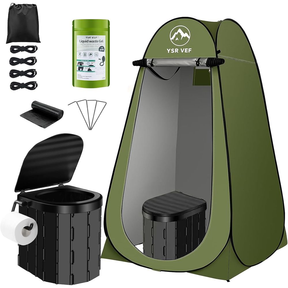 Outdoor Camping Toilet - Kit de Sanitário Portátil, Sanitário de
