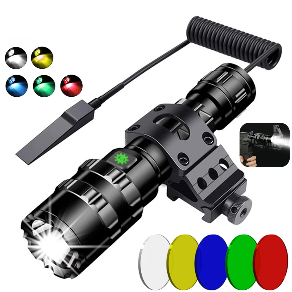 Outdoor Camping Glamping Share - USB Recarregável LED Tactical Hunting Lanterna,
