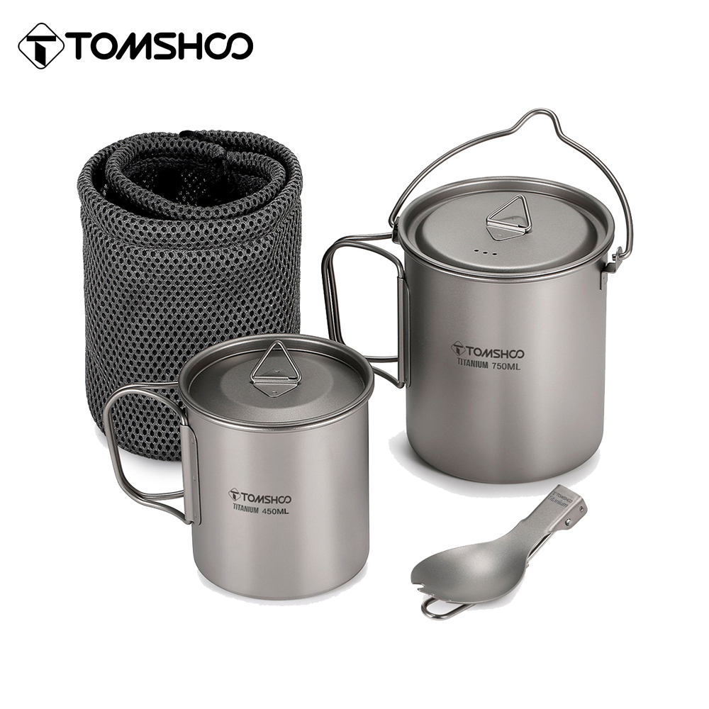 Outdoor Camping Outfit - Tomshoo 3 PCS Conjunto de panelas