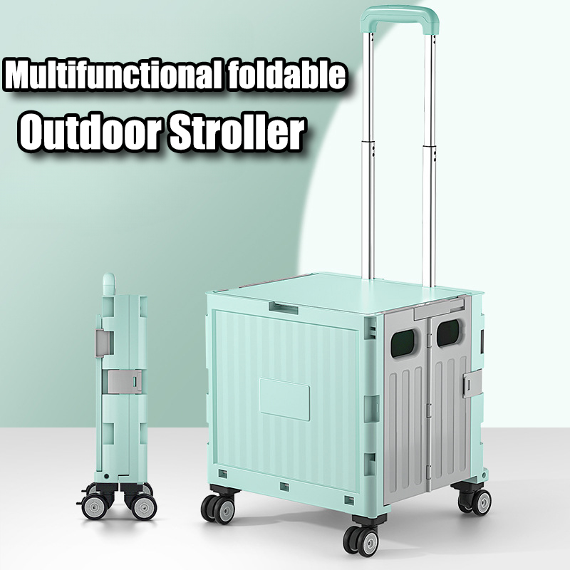 Outdoor Camping Folding Storage Box - Carrinho de acampamento multifuncional, grande capacidade,
