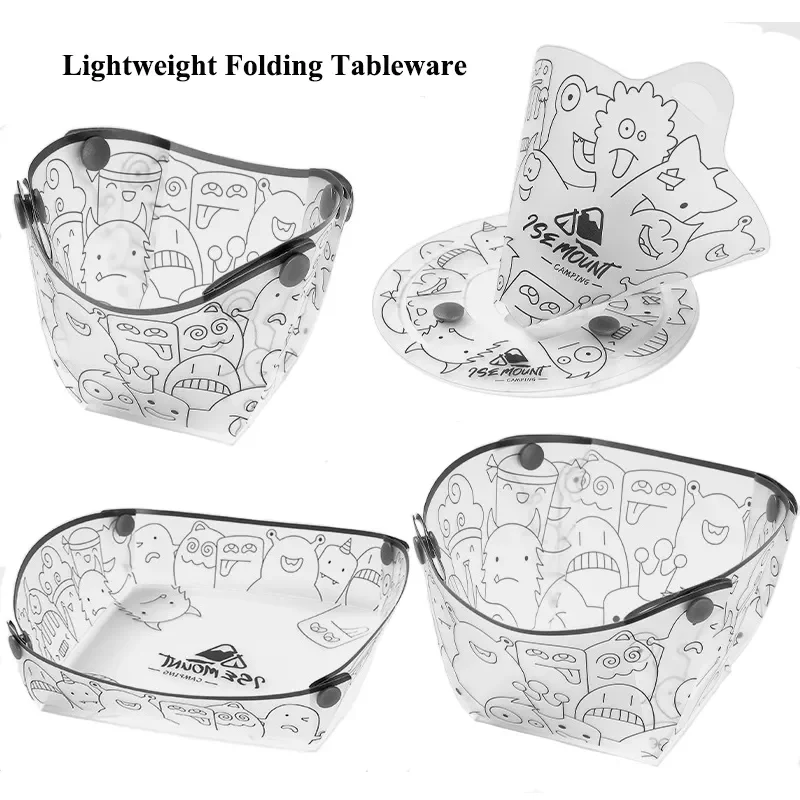Outdoor Camping Dining Set - Louça dobrável multiúso, ao ar livre,