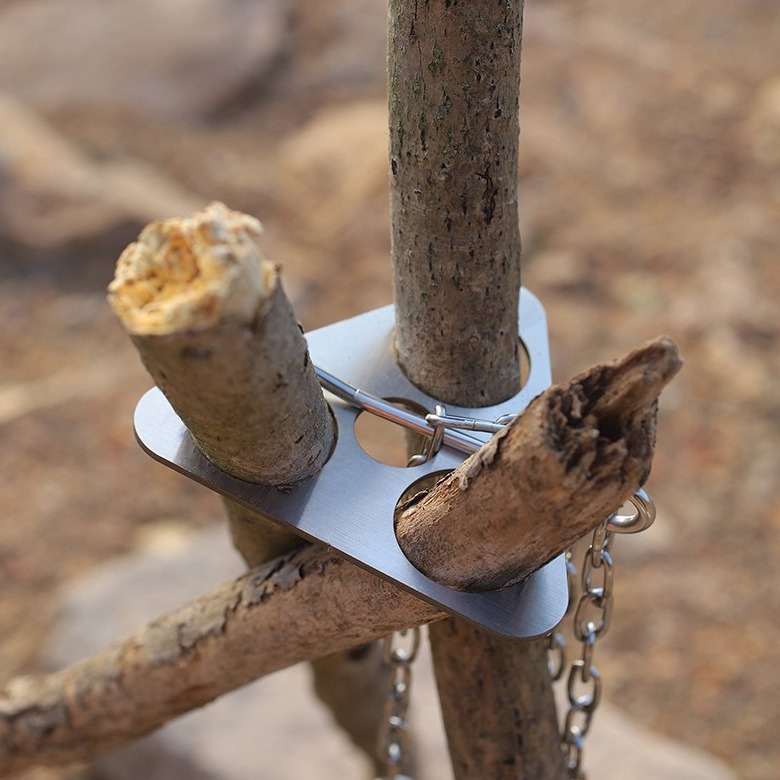 Camp Utensil Set - Tripé de Camping em Aço Inoxidável