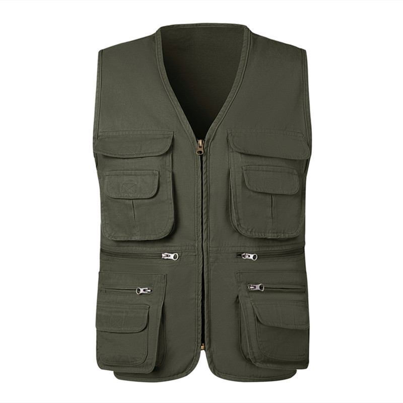 Outdoor Camping Vest - Homens Multi-bolso Tático Caminhadas Colete de