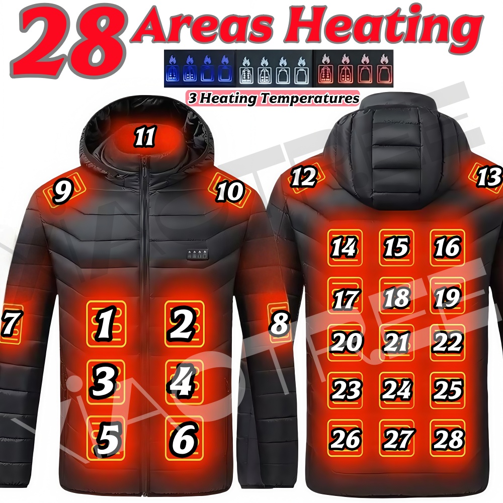 Outdoor Camping Outfit - 28 áreas jaqueta de aquecimento das