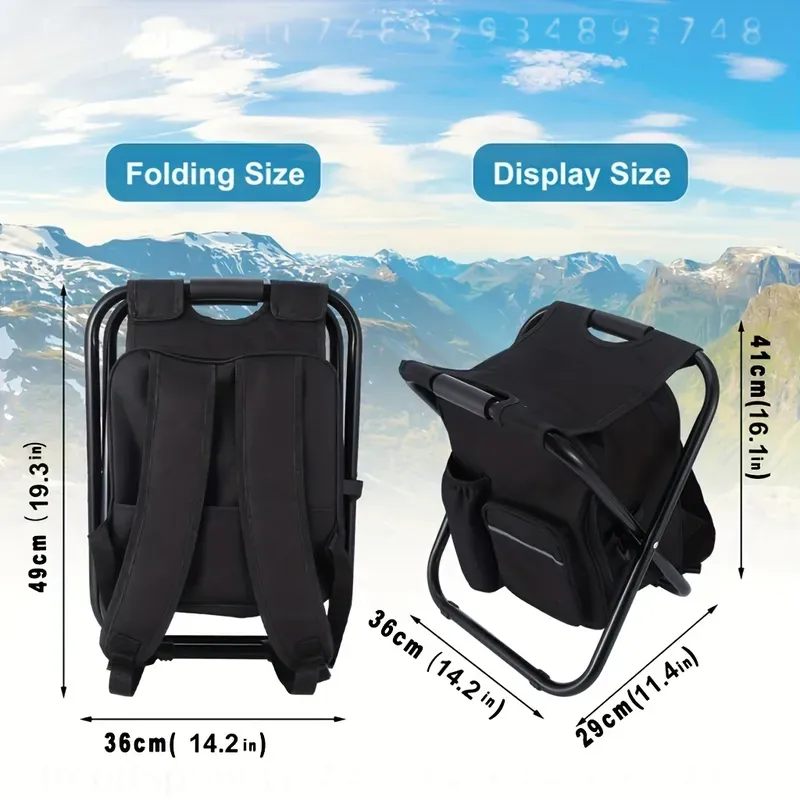 Cadeira de Pesca Portátil 2 em - Folding Chair avaliação e preço
