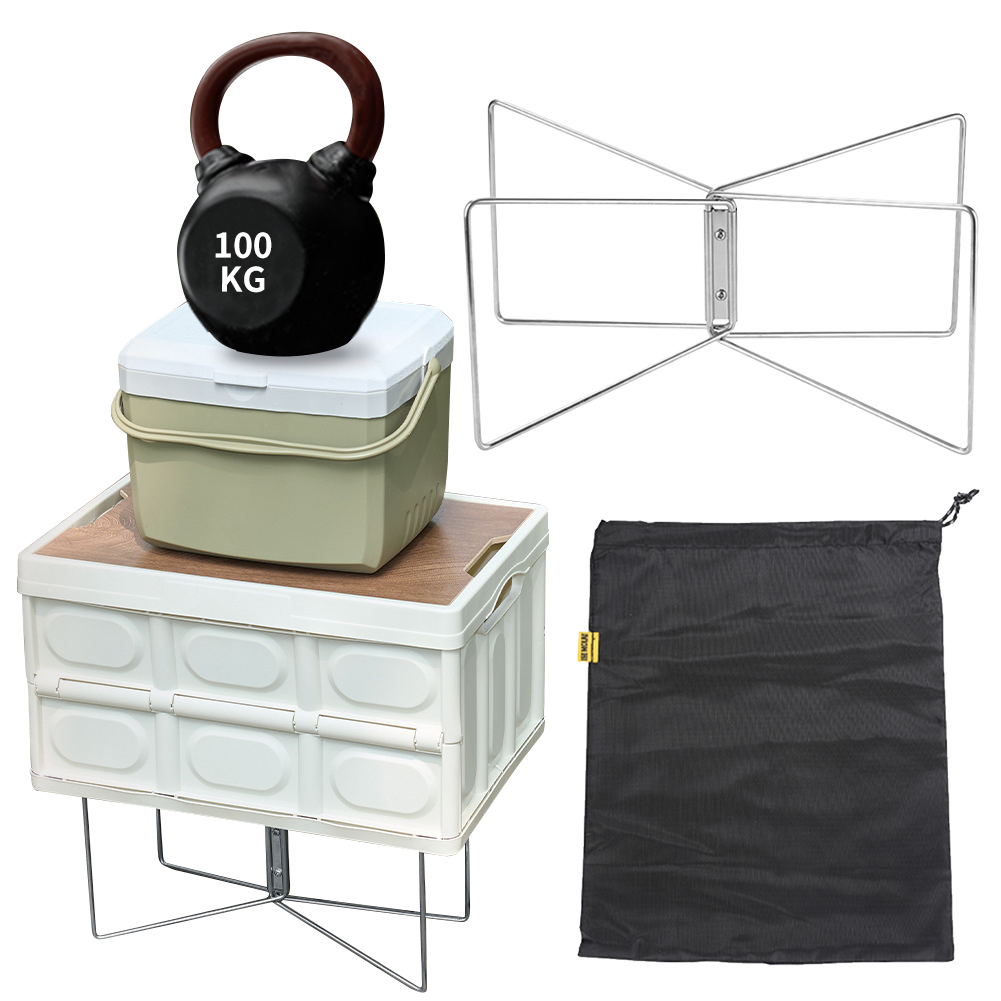 Suporte de Caixa de Liga de Al - Outdoor Camping Folding Storage Box avaliação e preço