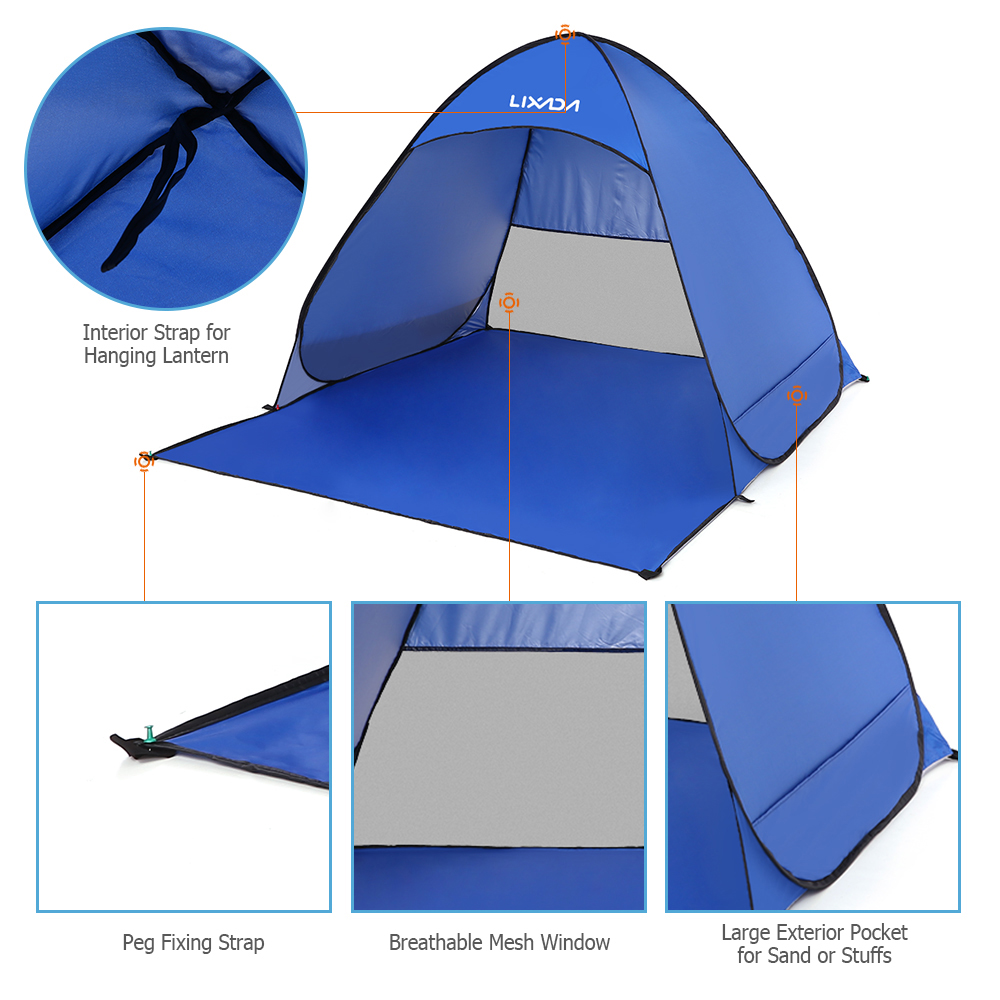 Lixada-automática instantânea  - Outdoor Camping Automatic Quick Opening Tent avaliação e preço