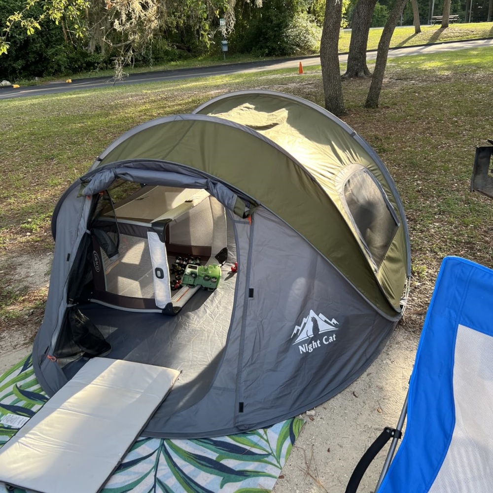 Barraca Pop-Up Night Cat para  - Outdoor Camping Automatic Quick Opening Tent avaliação e preço
