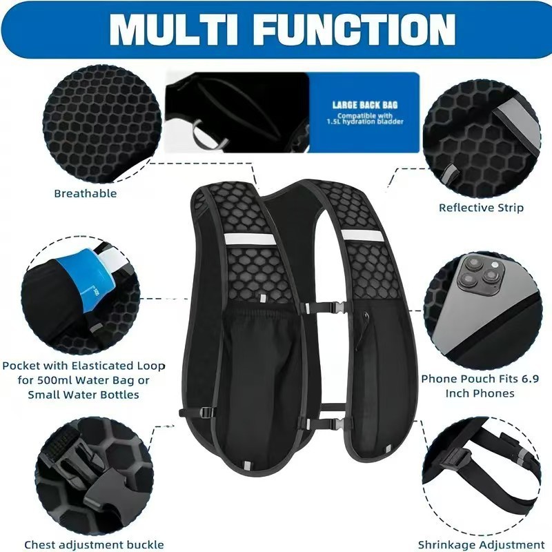 Colete de Hidratação para Corr - Outdoor Camping Vest avaliação e preço