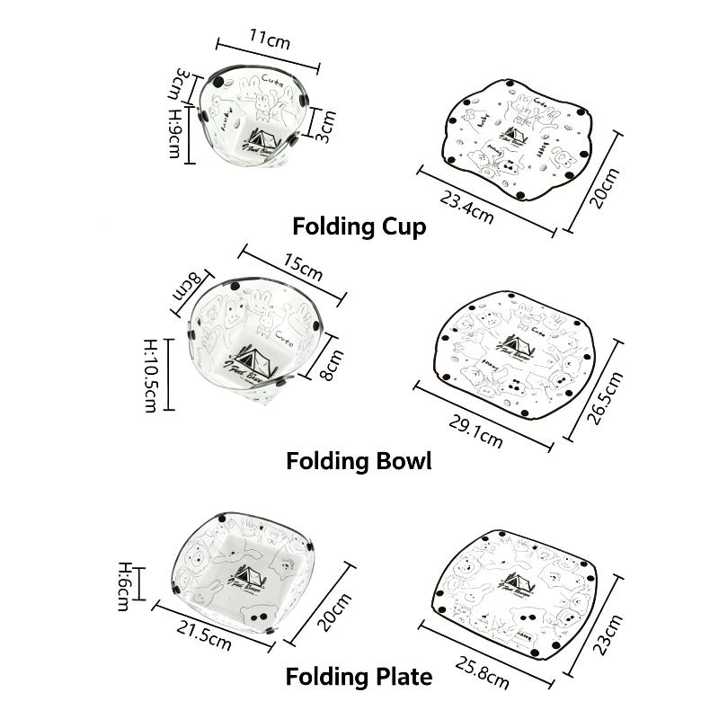 Conjunto de 1/3 peças de tigel - Outdoor Camping Dining Set avaliação e preço