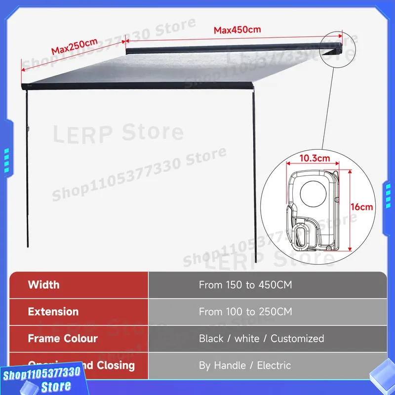 Toldo Manual W5500 para RV, pa - Outdoor Camping Vehicle Wagon avaliação e preço