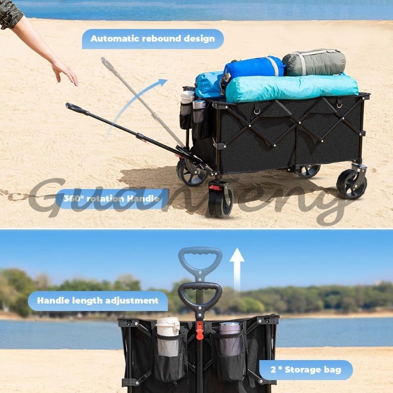 Carrinho Dobrável Versátil com - Outdoor Camping Vehicle Wagon avaliação e preço