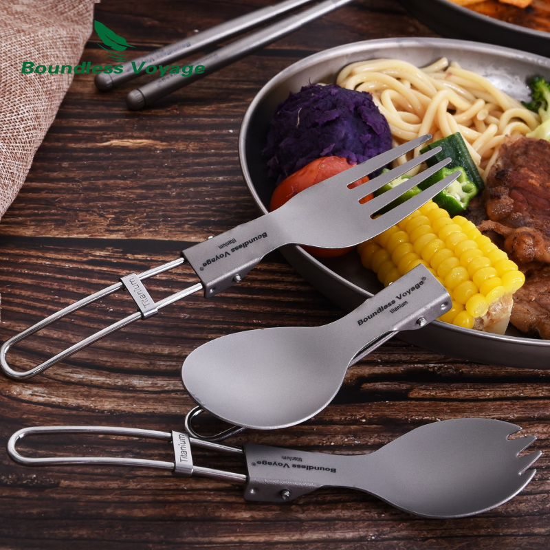 Talheres de titânio para acamp - Outdoor Camping Dining Set avaliação e preço