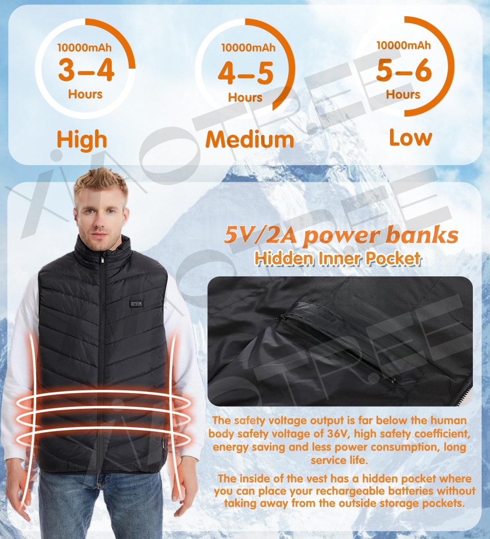 28/9 áreas colete aquecido jaq - Outdoor Camping Vest avaliação e preço