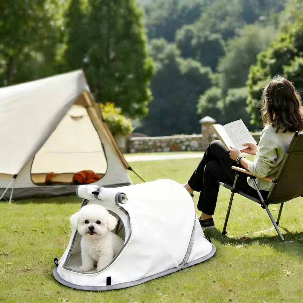 Tenda Dobrável para Animais de - Outdoor Camping Dog Kennel avaliação e preço