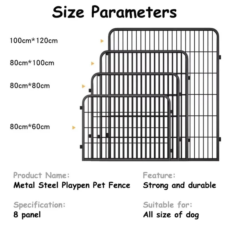 Cercado para Cães de 8 Painéis - Outdoor Camping Dog Kennel avaliação e preço