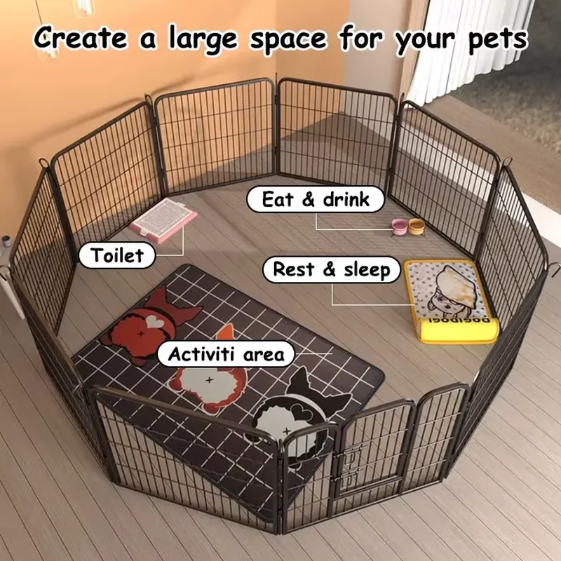 Cercado para Cães de 8 Painéis - Outdoor Camping Dog Kennel avaliação e preço