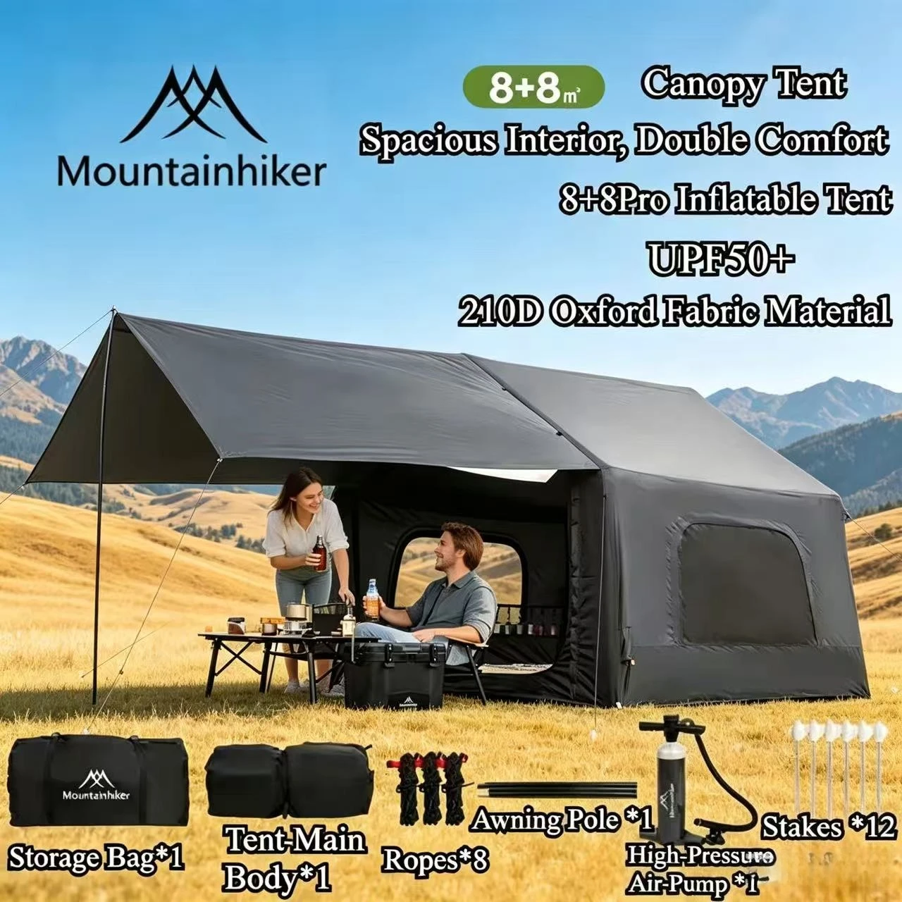 Tenda Inflável MOUNTAINHIKER G - Outdoor Camping Automatic Quick Opening Tent avaliação e preço