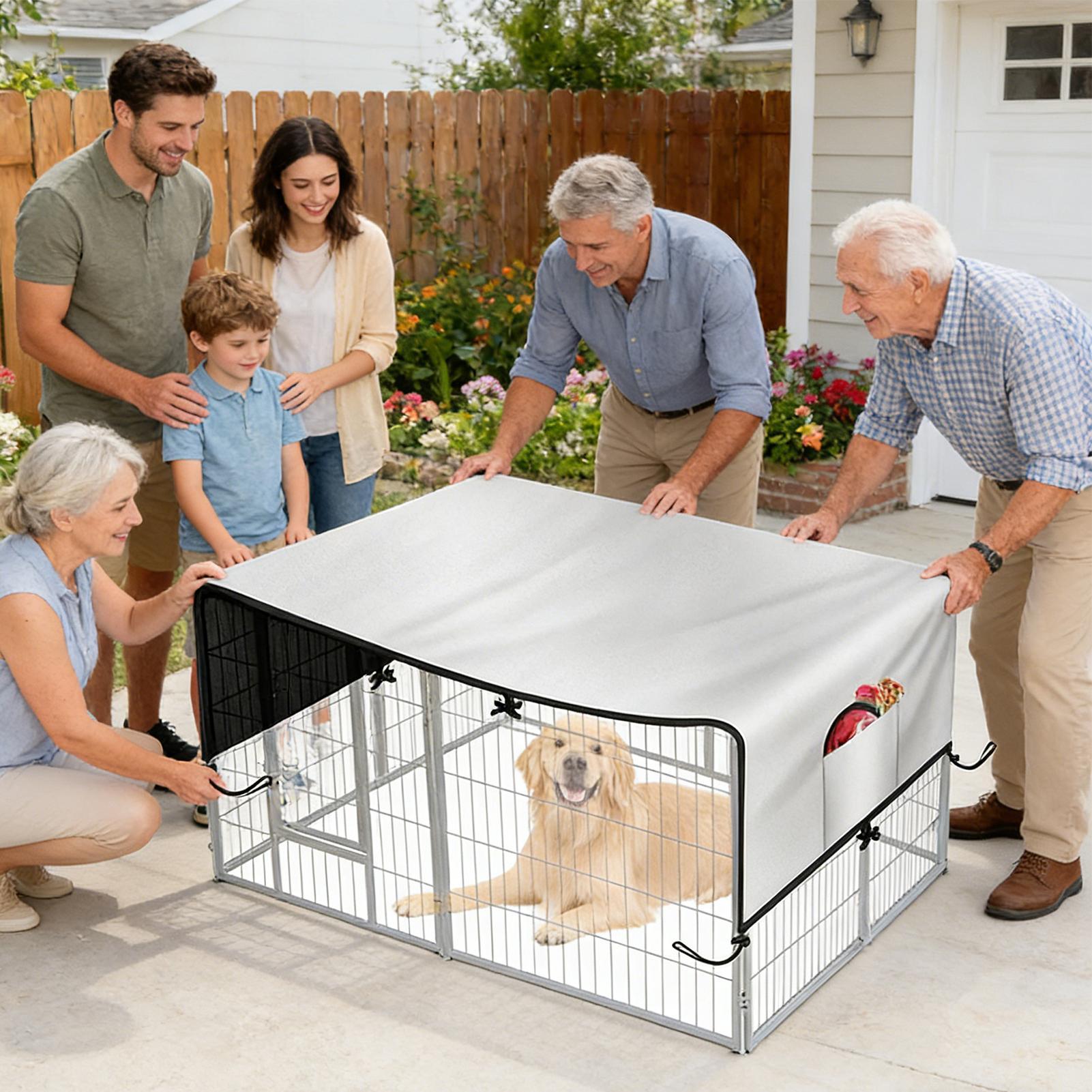 Capa de caixa 210d oxford pet  - Outdoor Camping Dog Kennel avaliação e preço