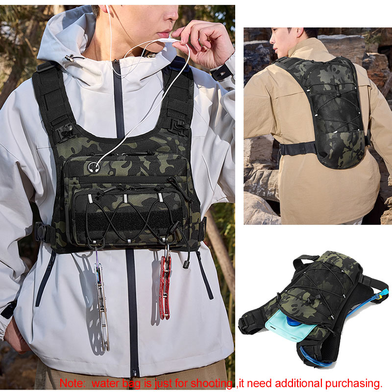 Colete Tático de Peito com Moc - Outdoor Camping Vest avaliação e preço