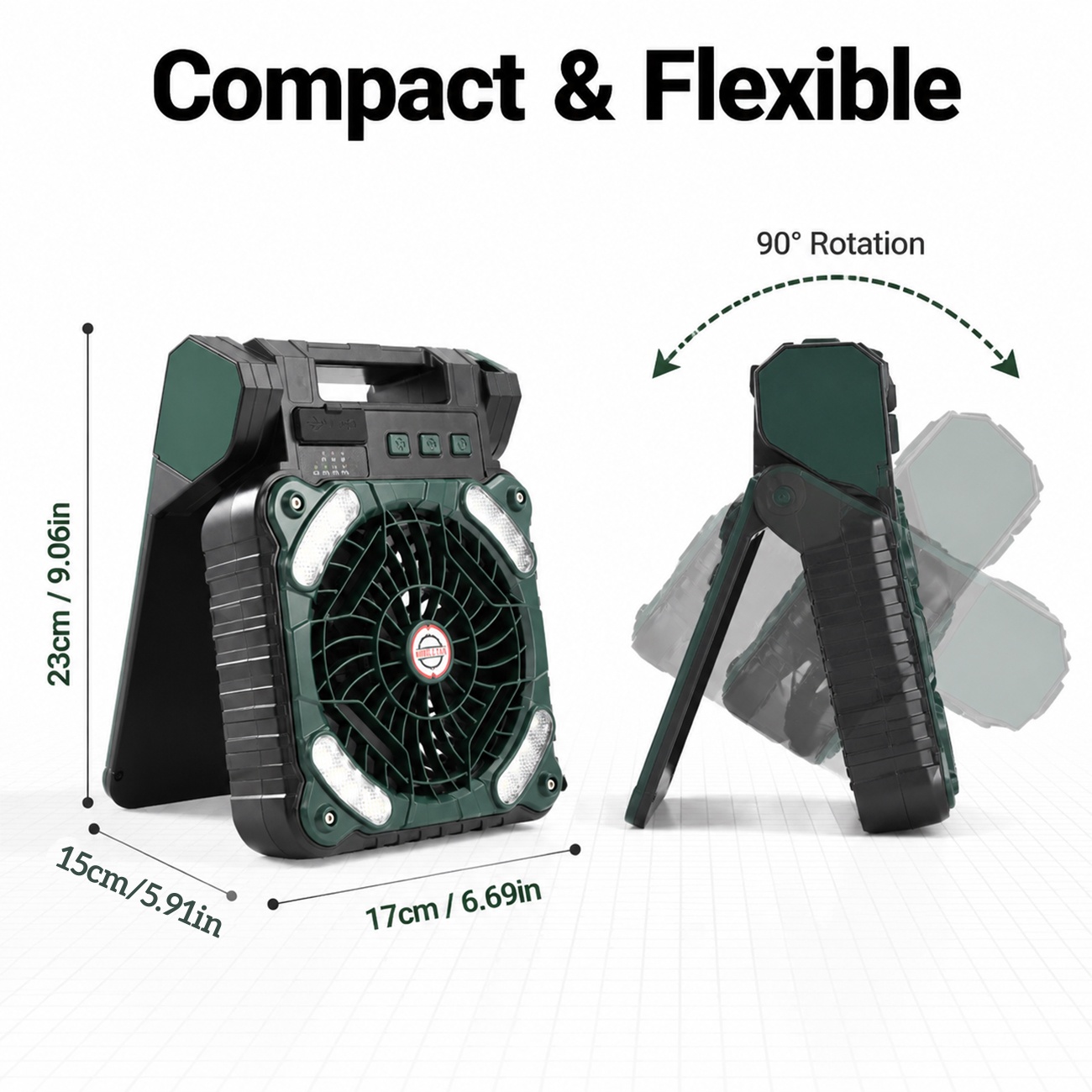 Ventilador Portátil Solar para - Outdoor Camping Glamping Share avaliação e preço
